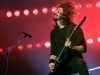 Frontman Dave Grohl of US rock band The Foo Fighters headlining the Main Stage at the V Festival, Weston Park, Staffordshire.